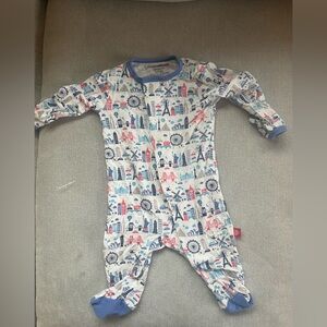 Magnetic Me Blue and Red Kids One Piece Footie